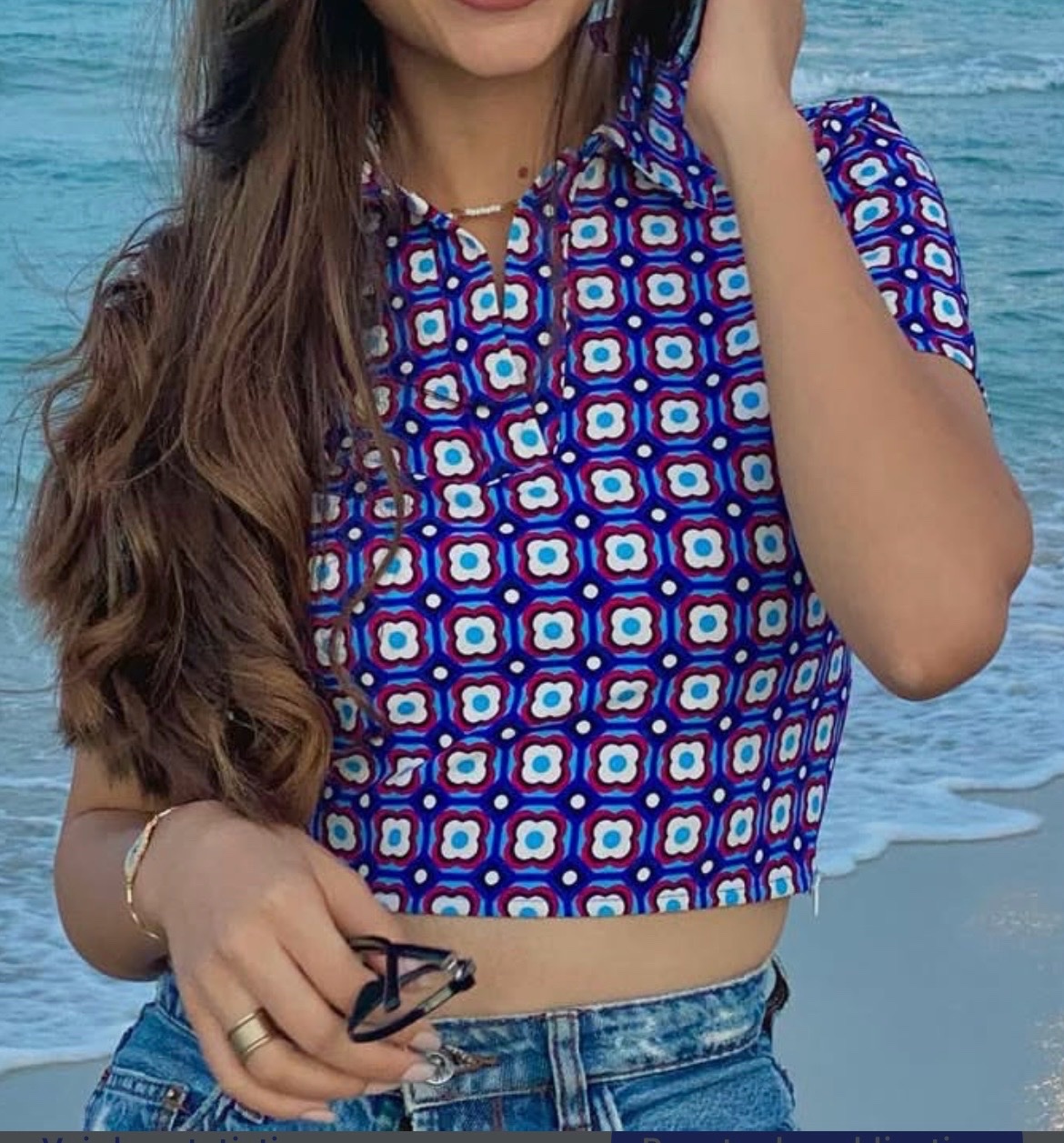 Printed crop shirt LCW taille xs 