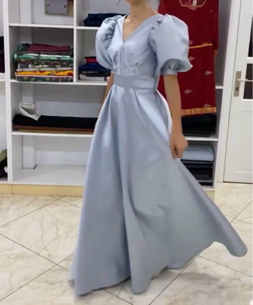 Robe soirée tissu taffetas