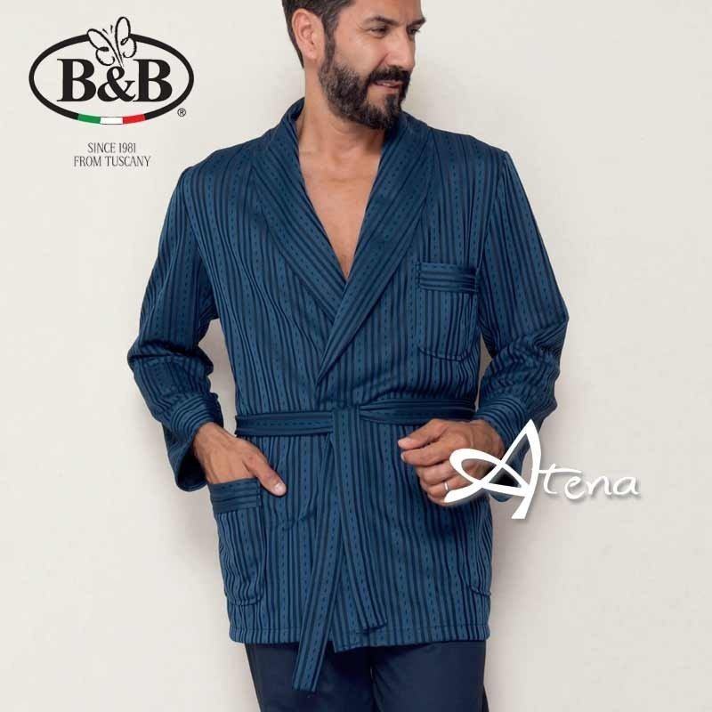 Peignoir court pour homme en maille milanaise de la marque B&B