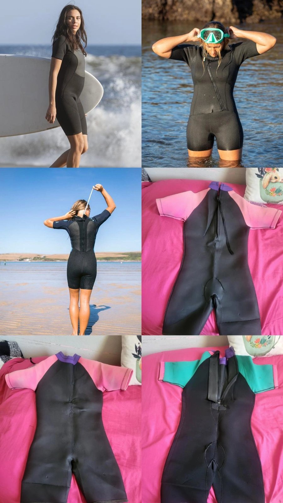 Shorty de combinaison de plongée pour femme🏄‍♀️