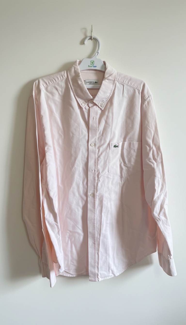 Chemise lacoste rose bebe 