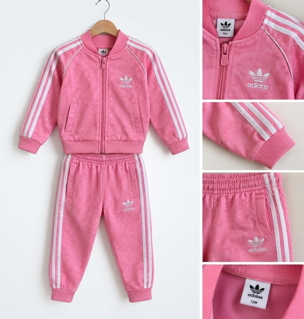 Set adidas rose 9-12 mois 