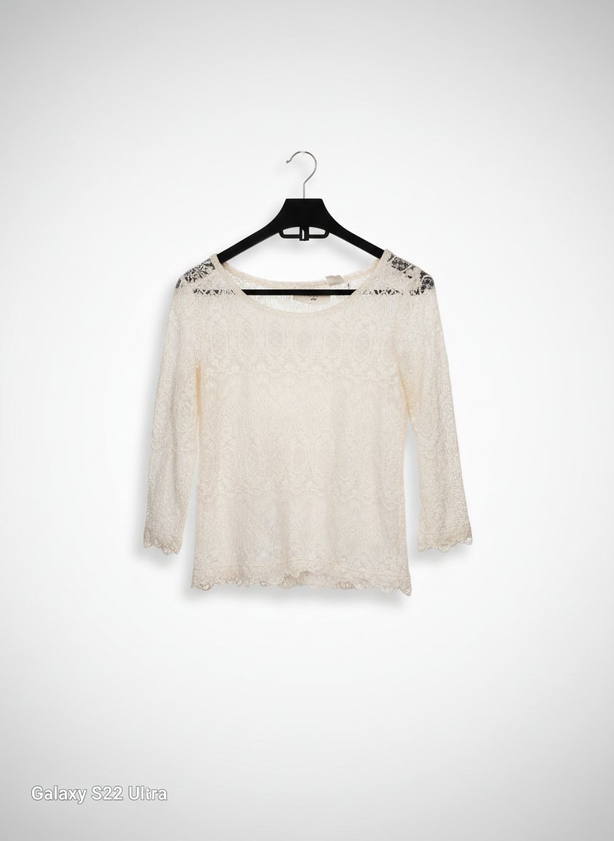 H&M white lace top 