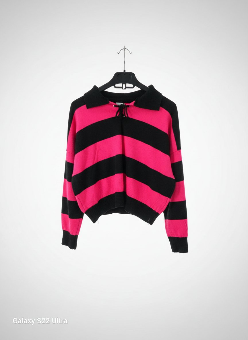 Pull rose noire taille S/M 