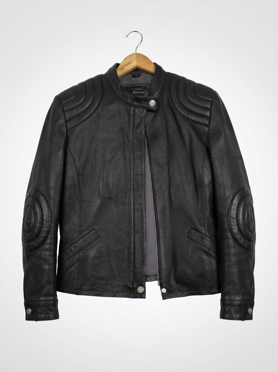 Veste en cuir véritable en excellent état 