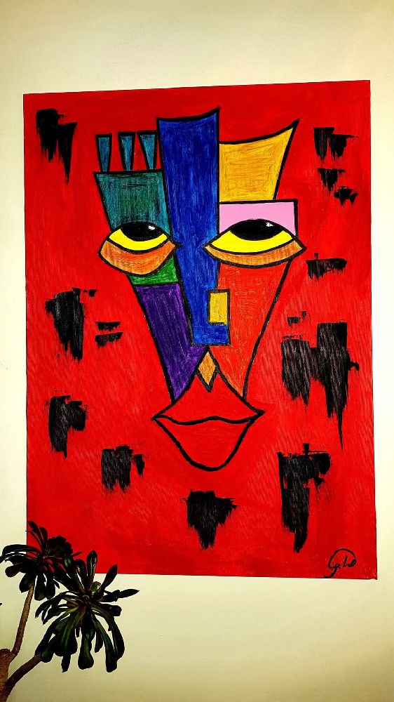 Tableau acrylique fait à la main 