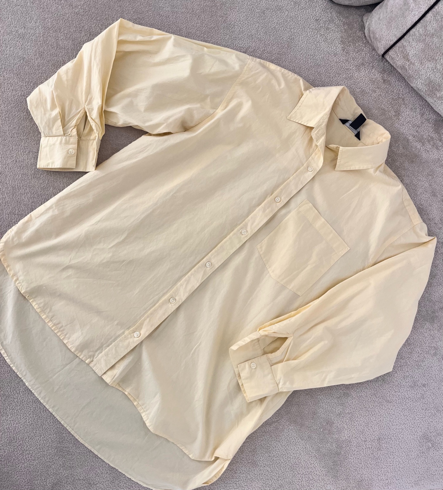 Chemise jaune pastel femme