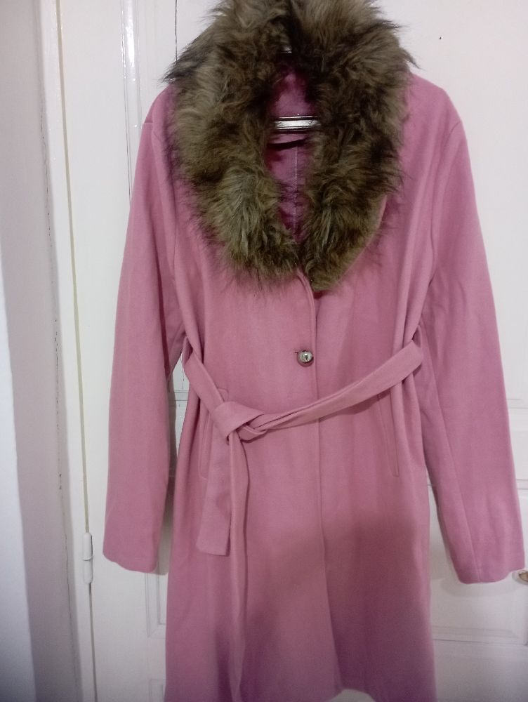 Manteau longe rose