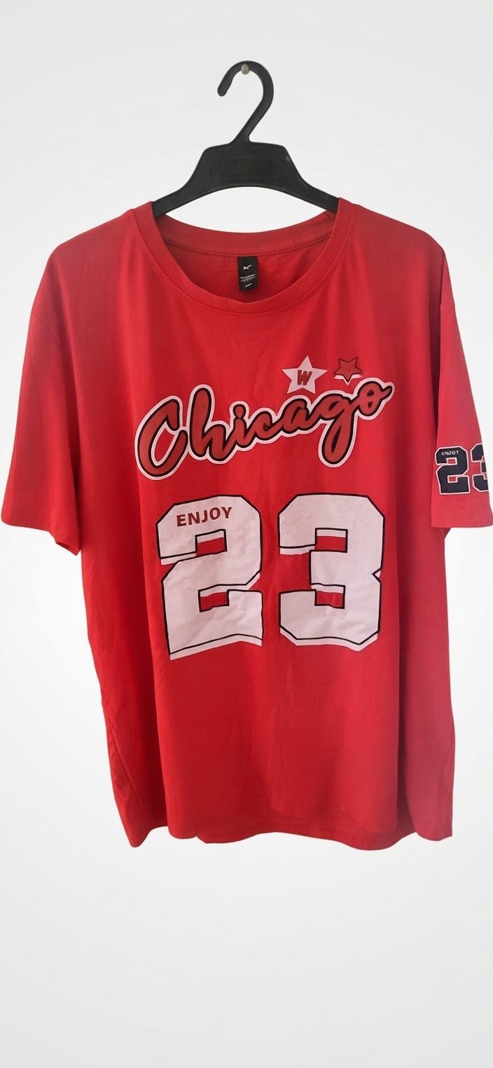 T-shirt Rouge Manfinity 'Chicago 23' (Taille XXL)