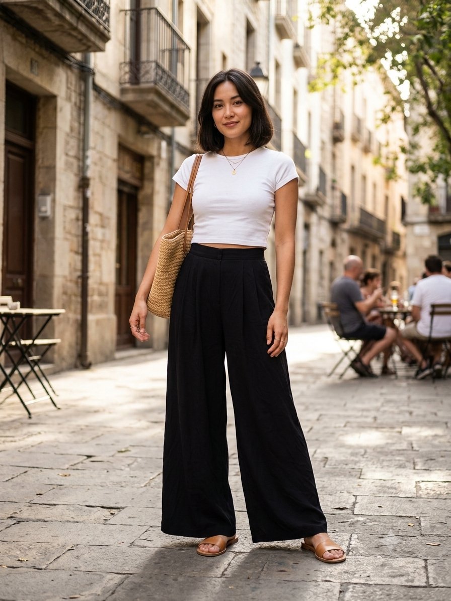 Pantalon large 