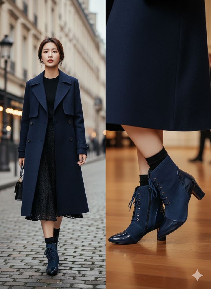 Bottine bleu 