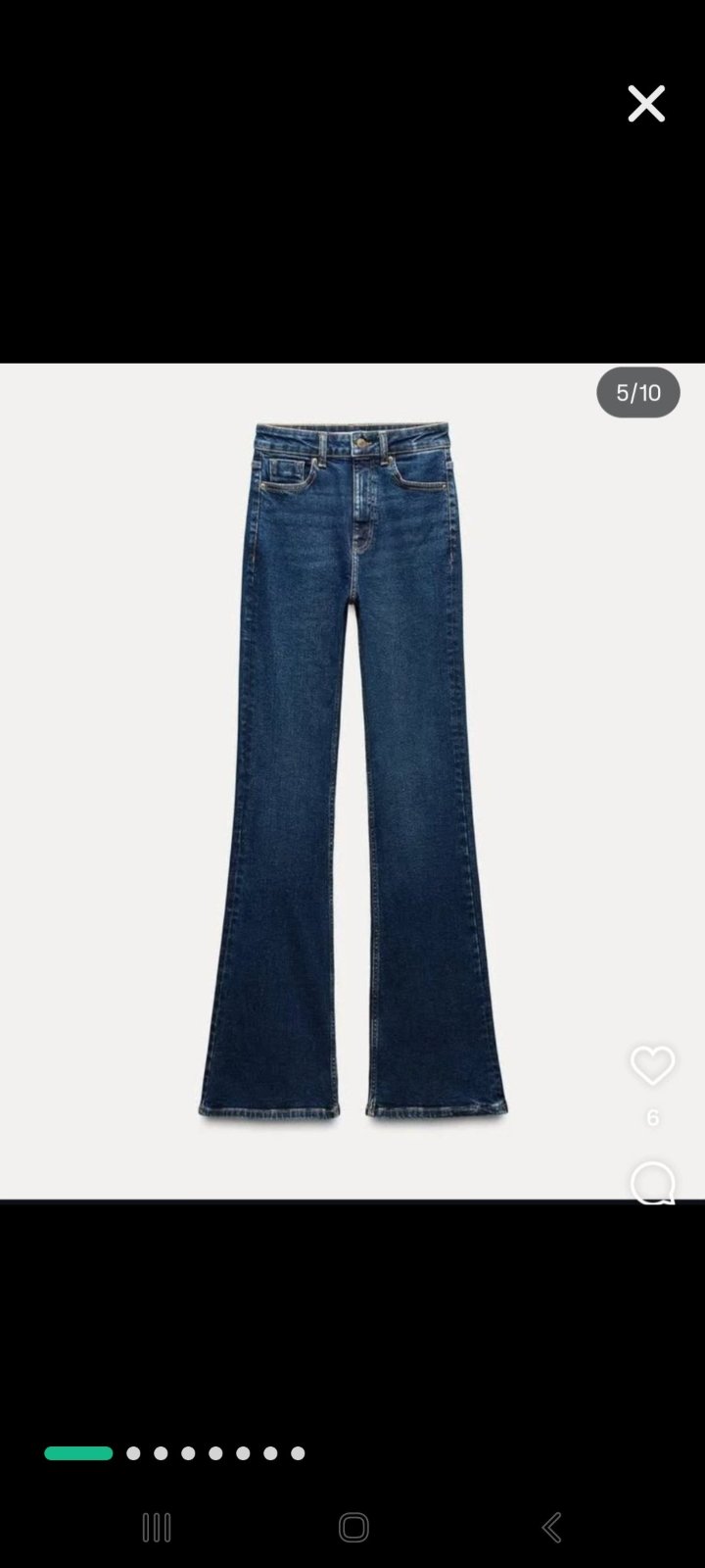 Jeans zara flare taille haute