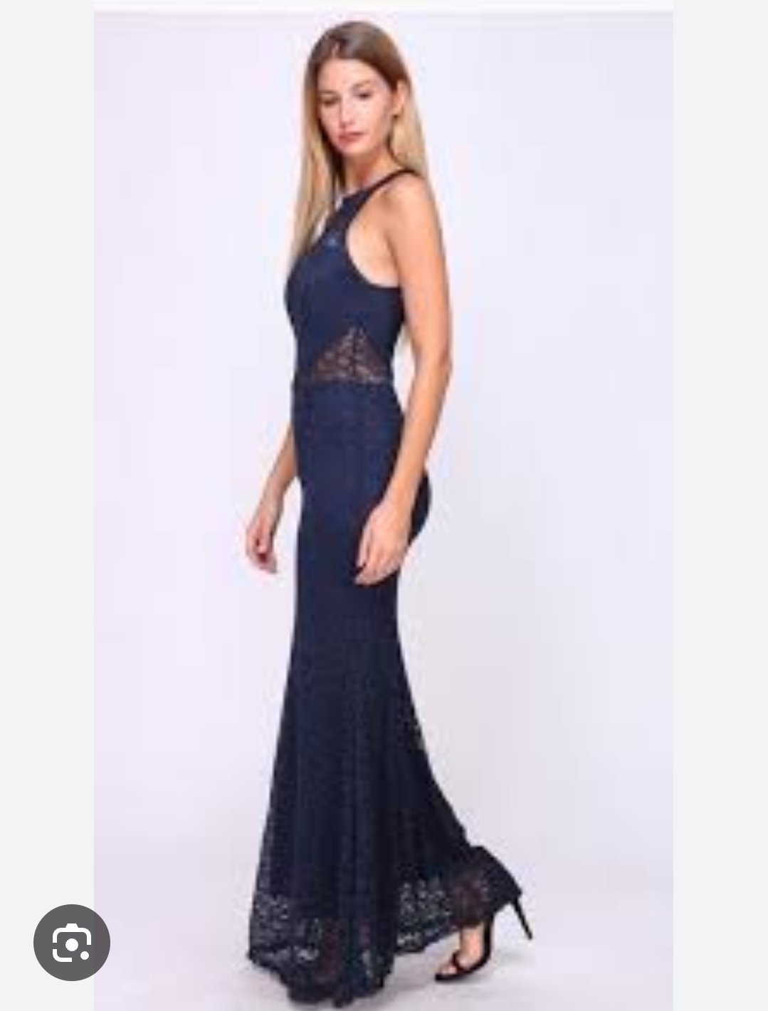 Robe sirène noir et bleu 