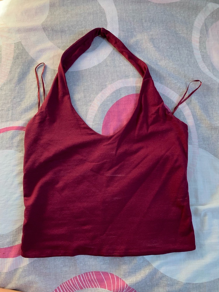 Dark red top