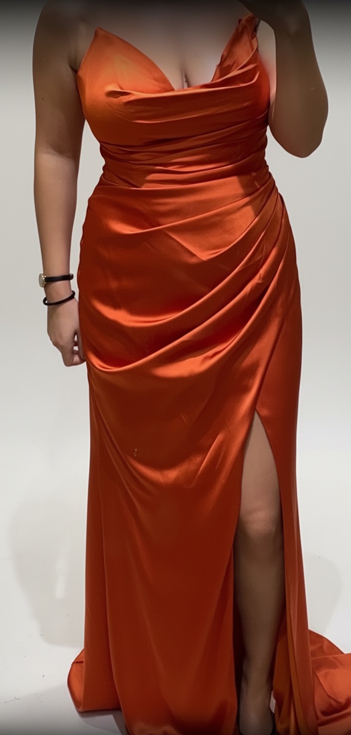 Robe soirée orange 