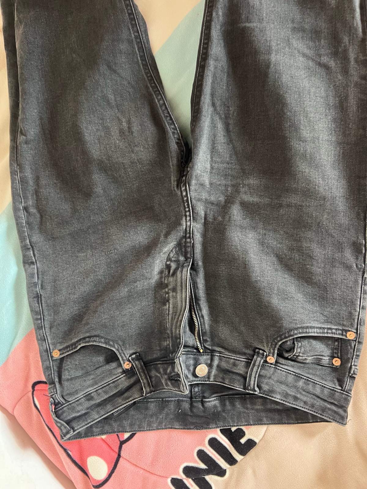 Jeans large gris