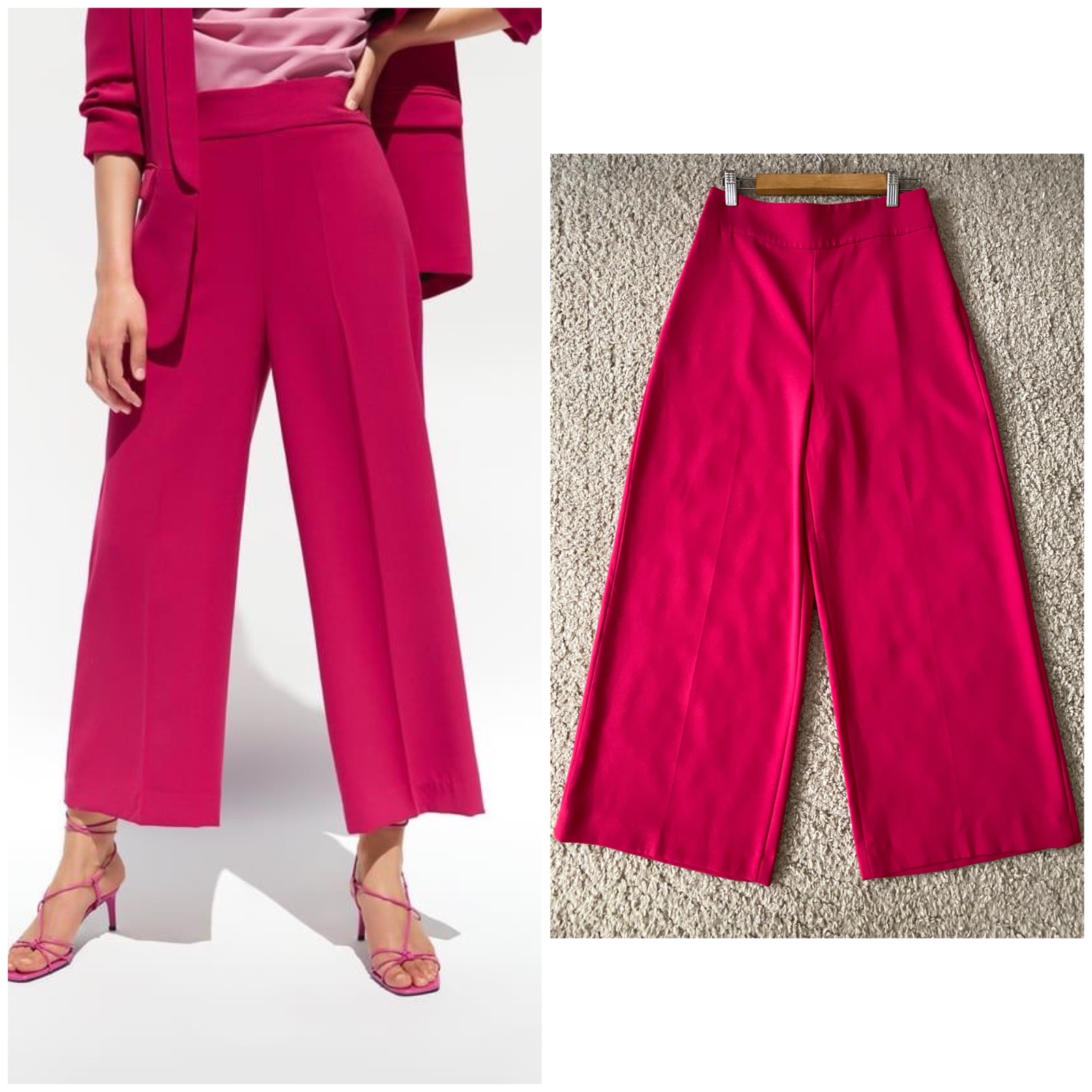 Pantalon zara rose fushia 