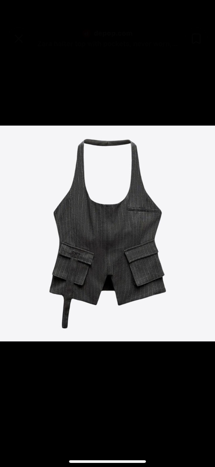 PINSTRIPE HALTER TOP ZARA 