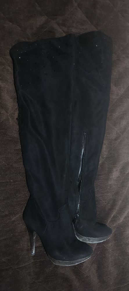 💥💥💥Bottes hautes en daim noir Brian promotion jusqu'à la fin de semaine 💥💥💥