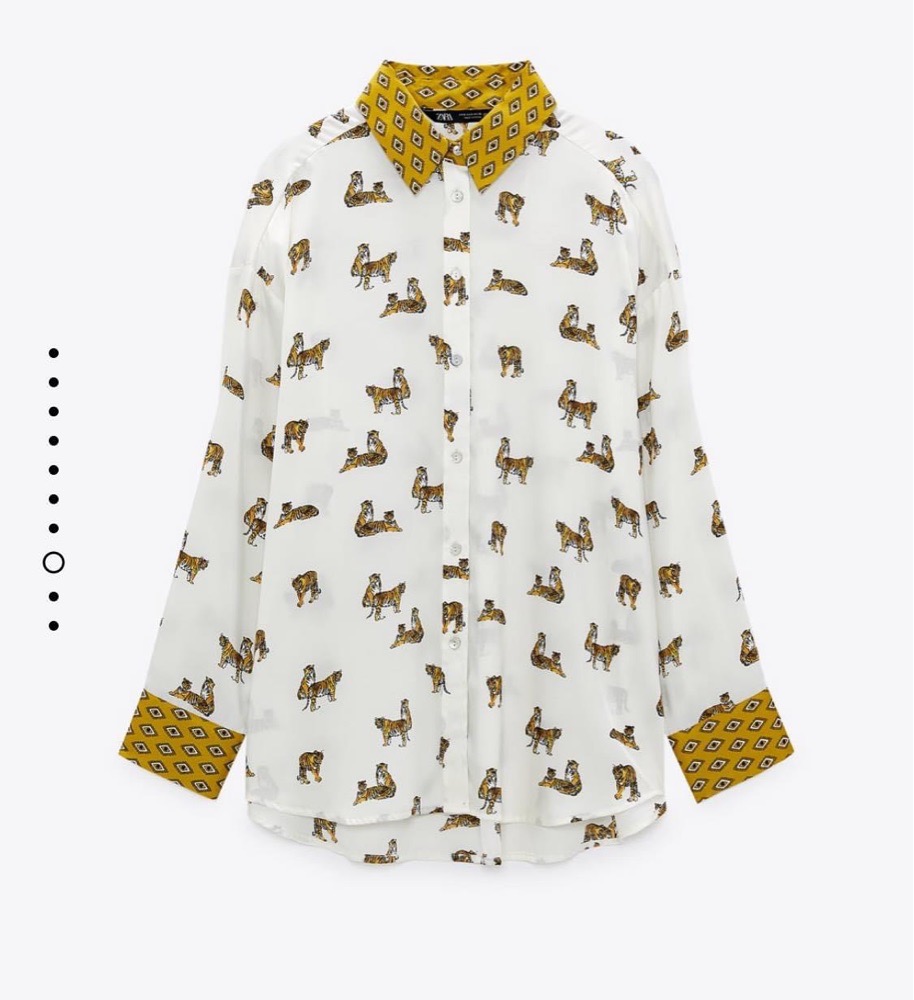 Chemise Zara à imprimé tigre