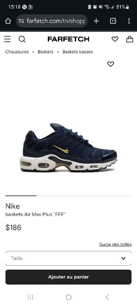  baskets Air max plus FFF 