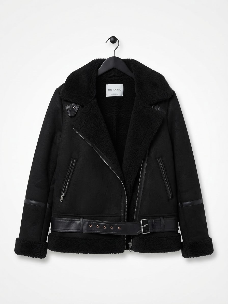 Veste noire style aviateur stradivarius taille s