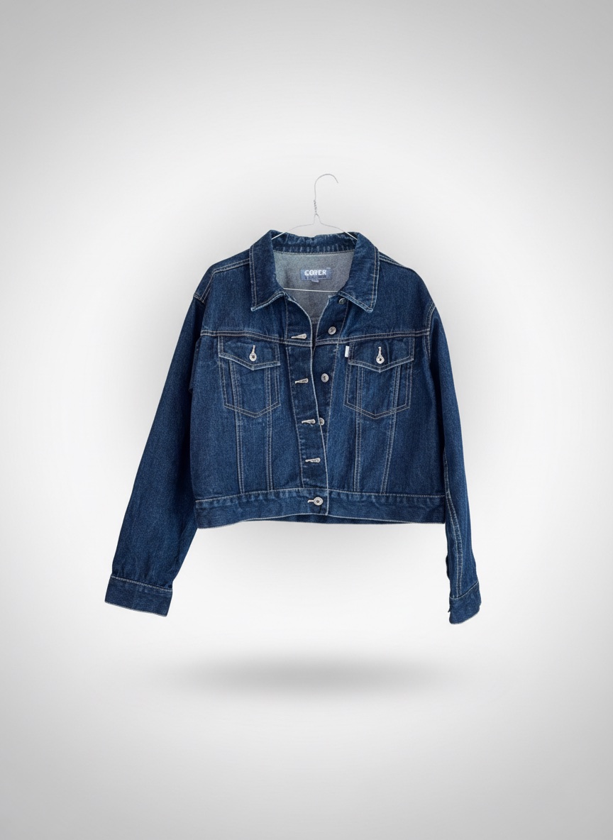 Veste en jean bleu 
