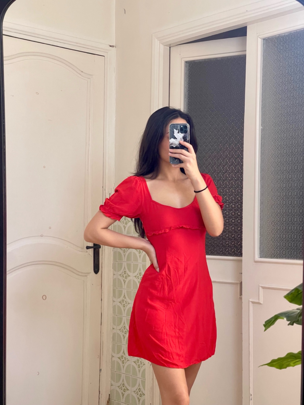 Robe rouge tomate 
