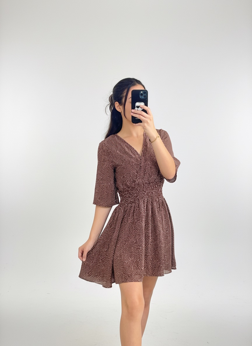 Robe shein marron