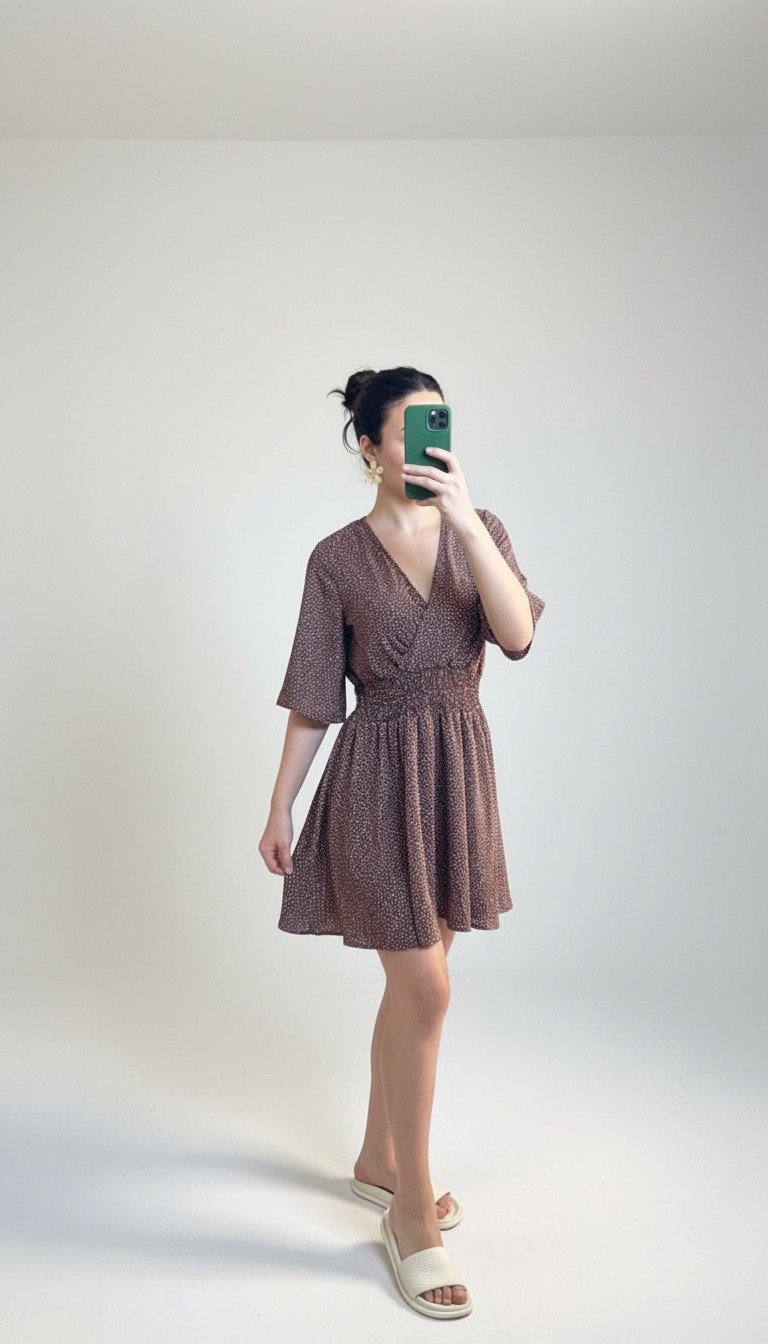 Robe shein chocolat 