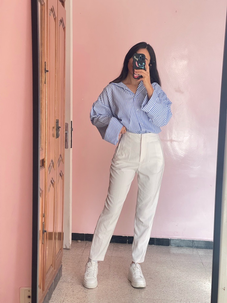 Pantalon zara blanc 