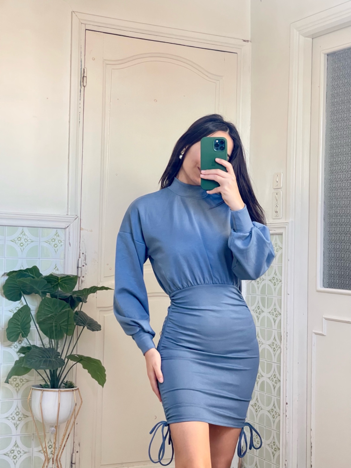 Robe en bleu 