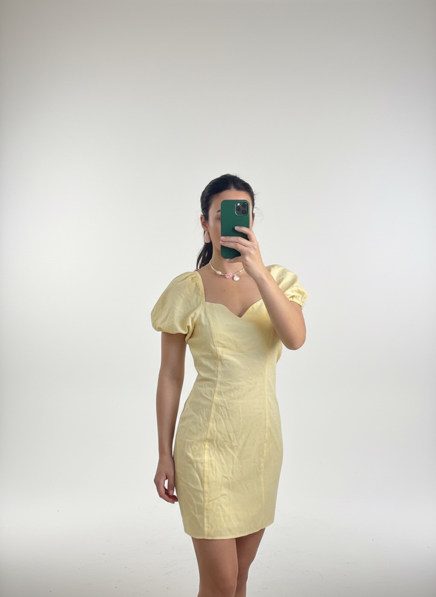 Robe jaune pastel 