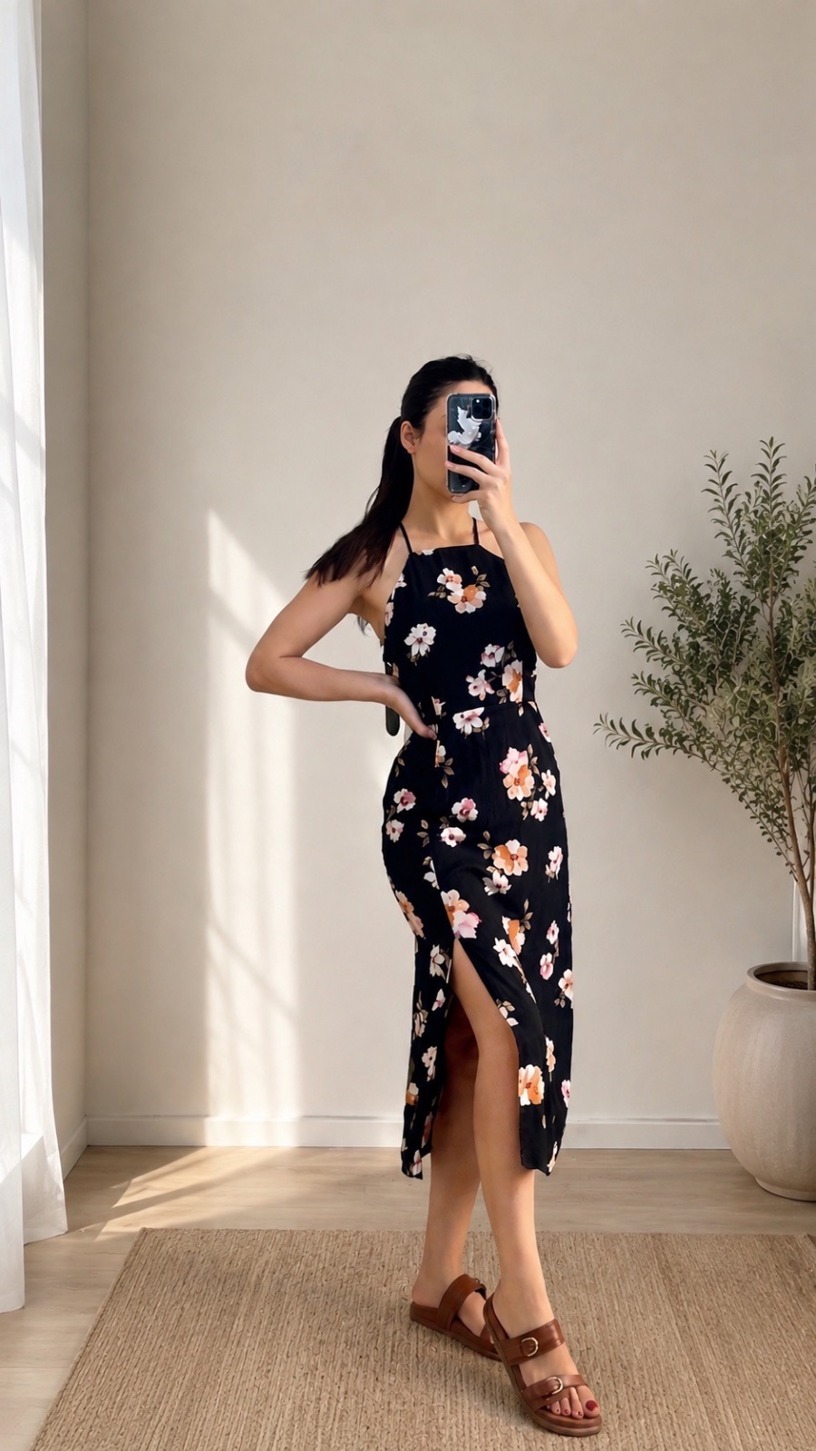 Robe fleurie dos nu 