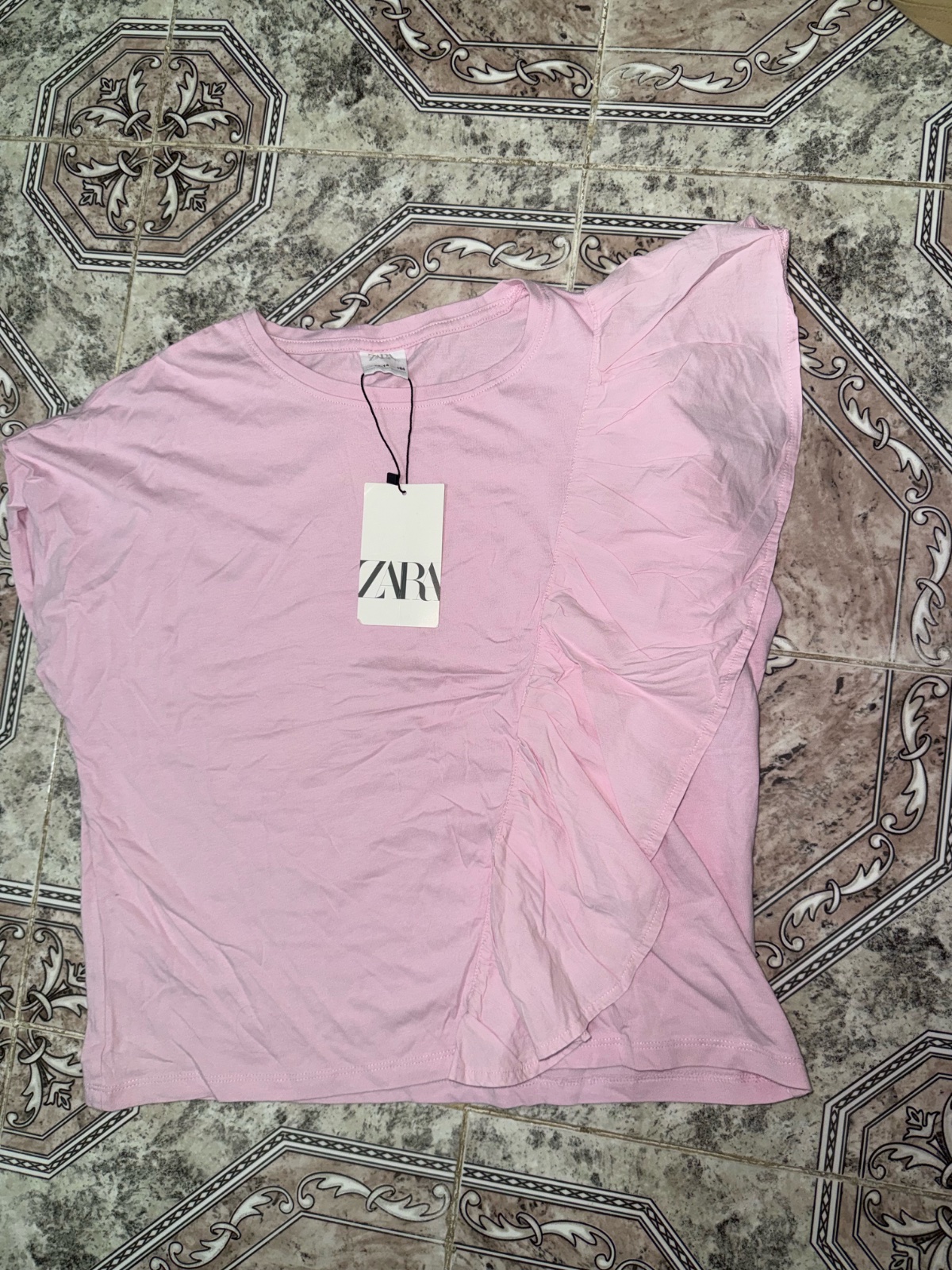 Pull zara rose poudre avec etiquette 
