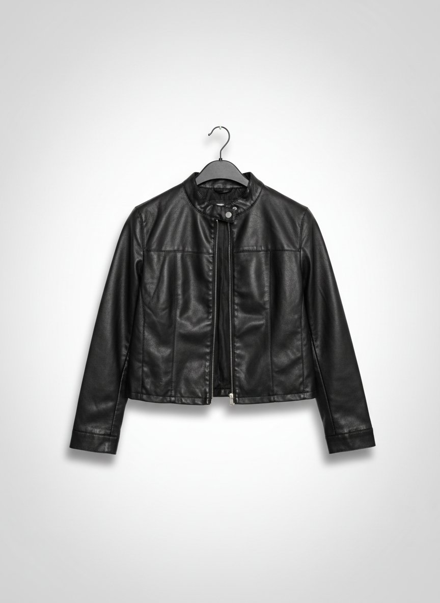 Veste noire style cuir – Taille M – Neuve (achetée en France)