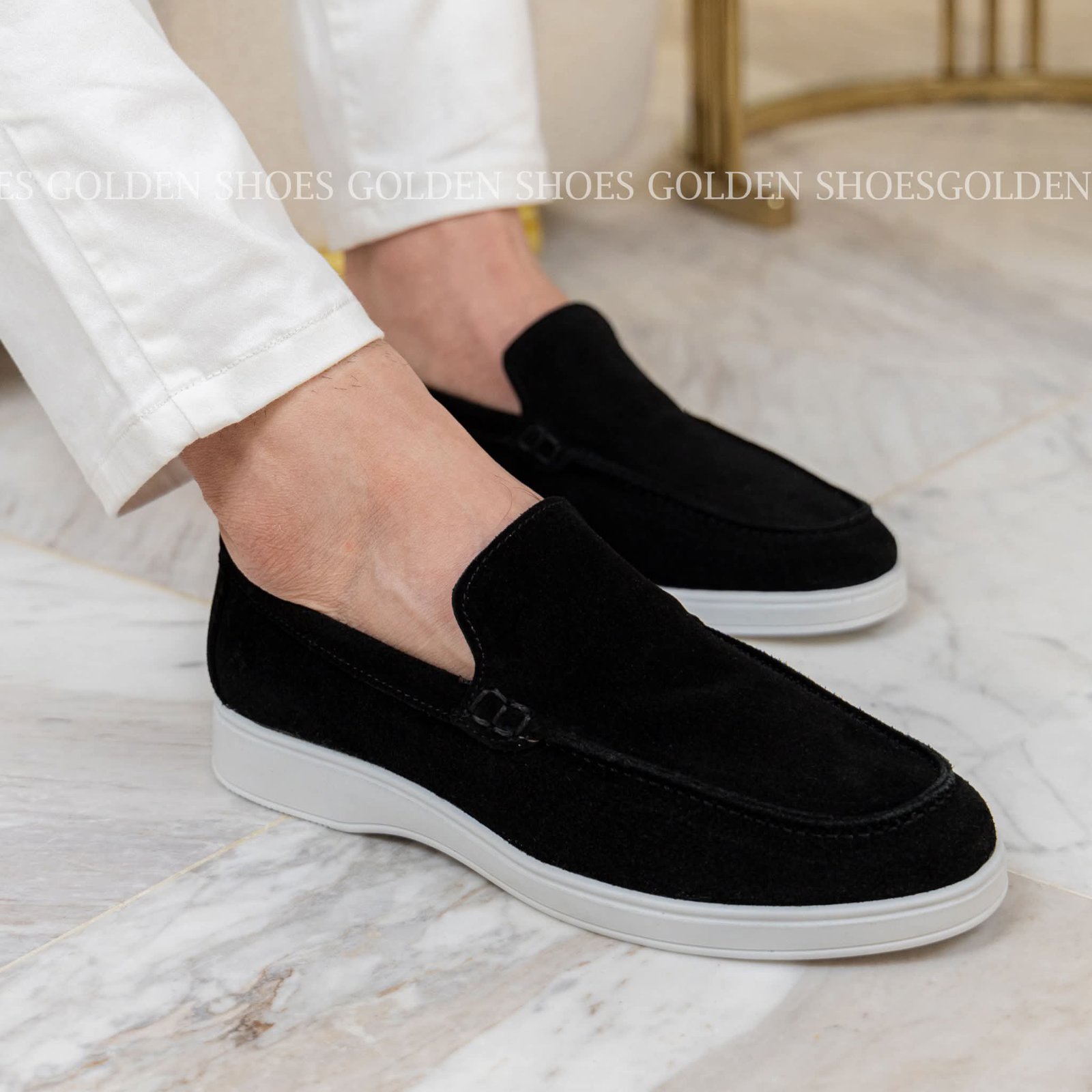 Mocassin Daim noir