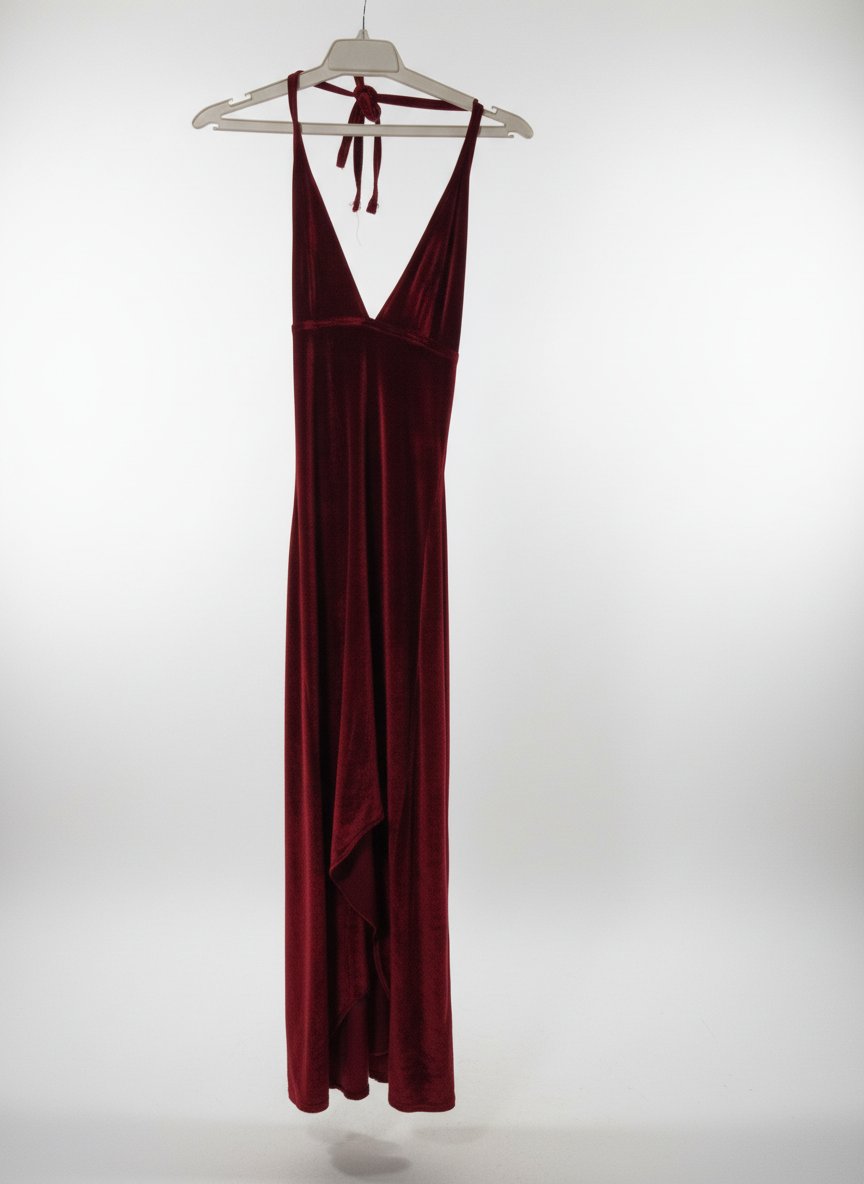 Robe rouge velour