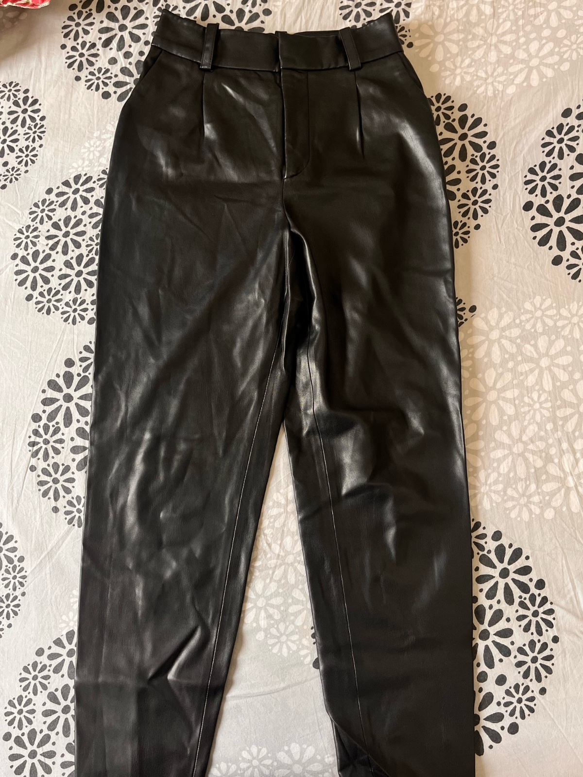 Pantalon boy friend cuir