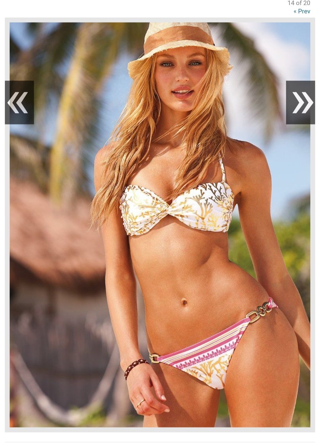 Victoria's Secret Metallic Gold Foil Coral Reef Bikini Set