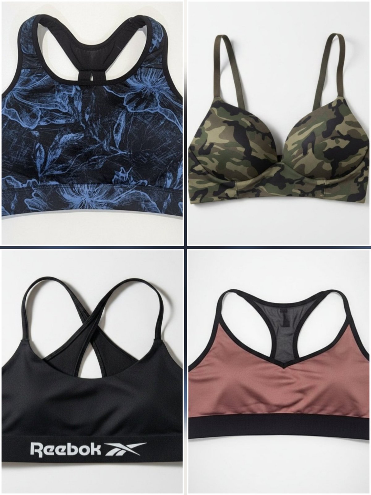 Lot 4 Sport Bra la marque Reebook / la senza / Victotia Secret Pink / Active Touch