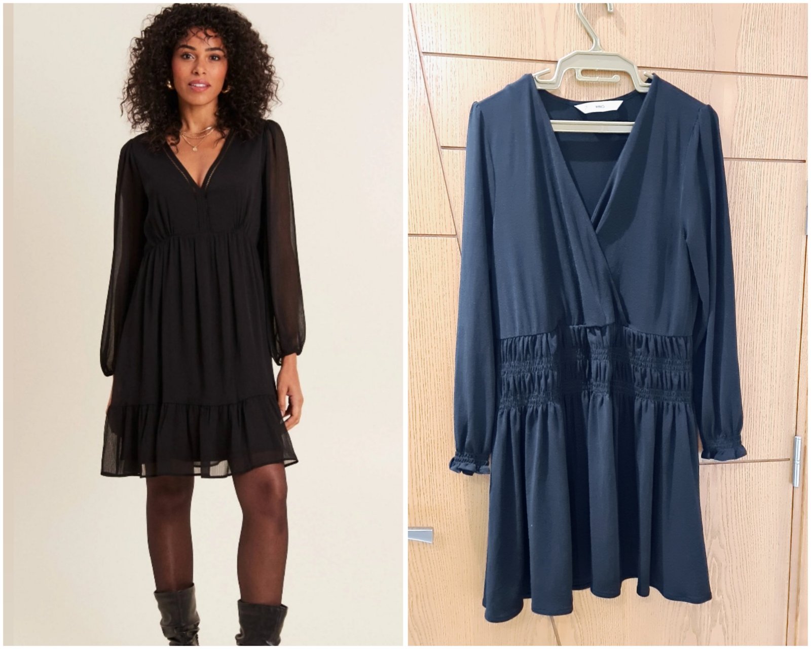 Robe Noir La Marque Mango Stylée 💕