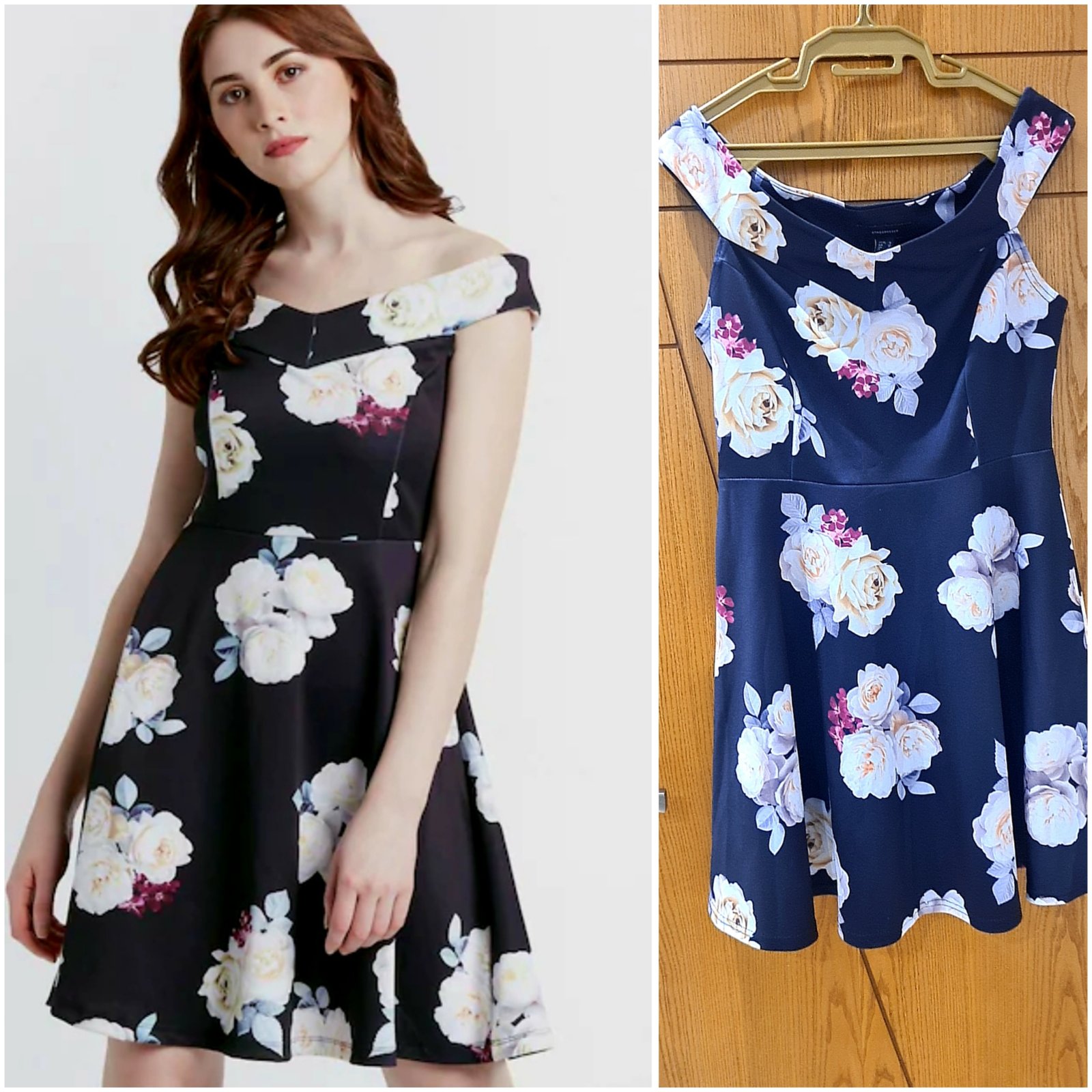 Robe Noir Fleuri La Marque Atmosphère 