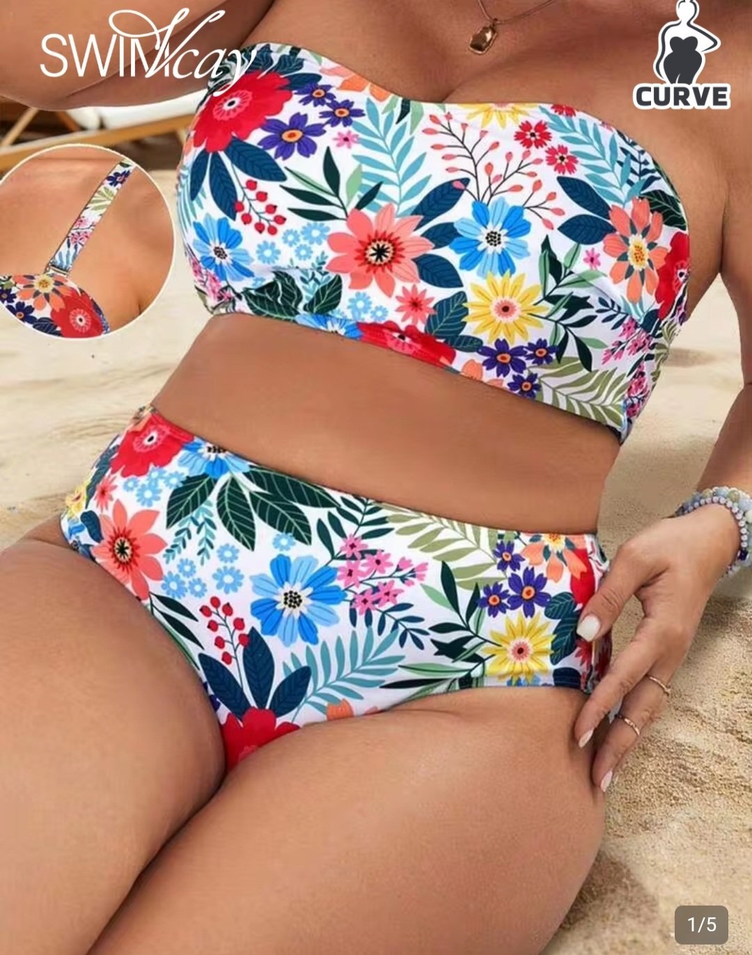 Maillot 2 pièces Fleurie🌷🌸🌷 La Marque Shein 