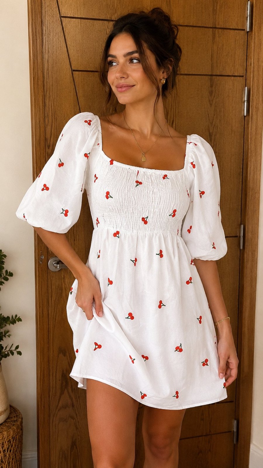 Robe Blanche 🍒🍒🍒 imprimé 