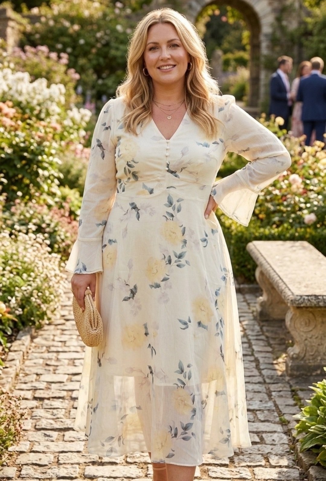 Robe Fleurie Jaune Pastel Elegante 🏵🌻🌼