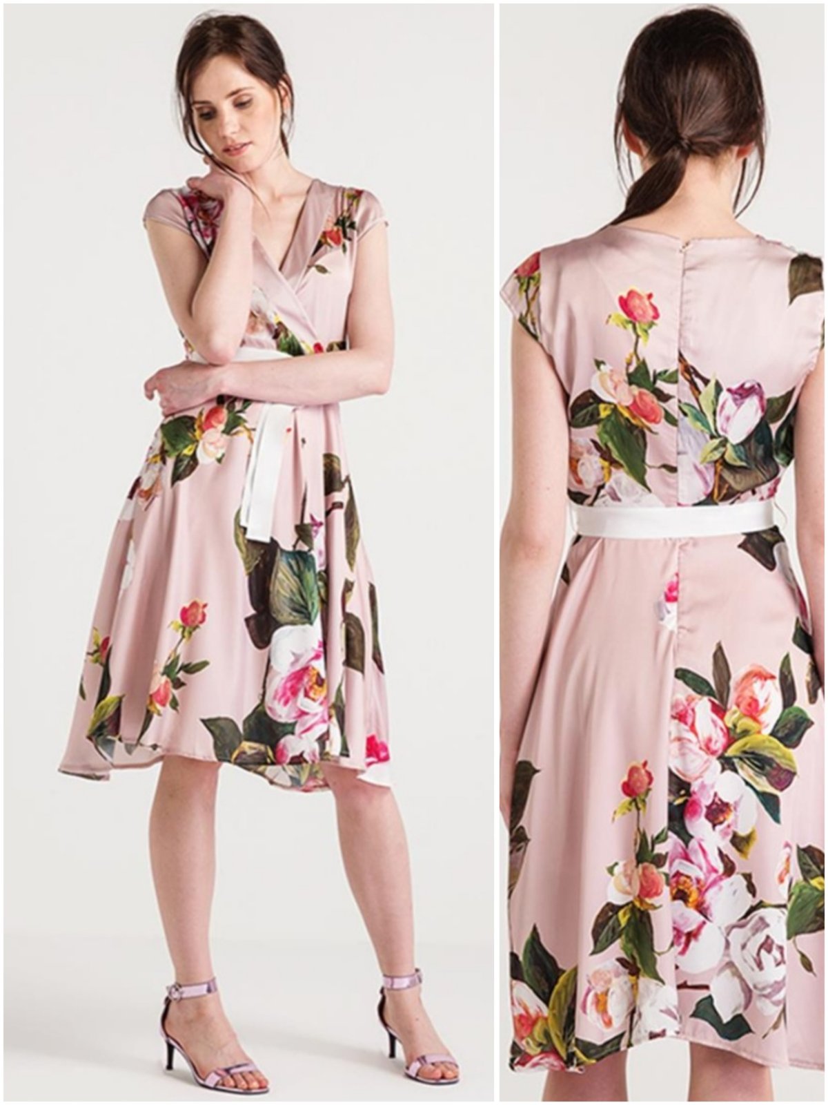 Robe Fleurie Satiné 🌺🌱🌸🌱