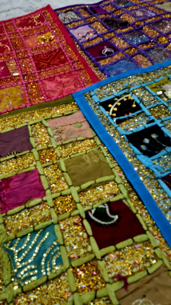 Lot 4 Couvre Coussins Artisanale Importé from INDIA Neuf 💙💚💜❤