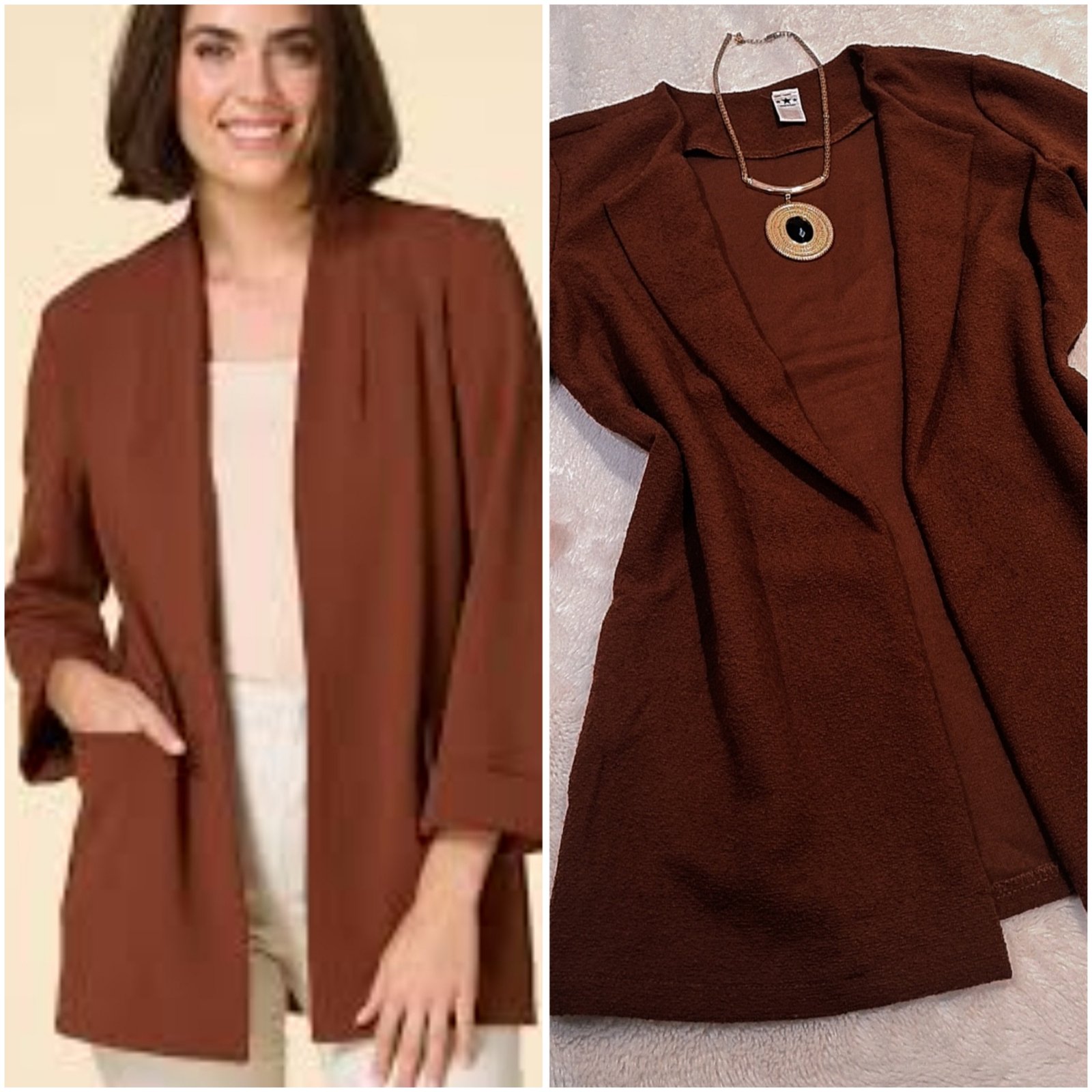 Gilet Style Veste Couleur Marron Mode in italy 🤎🤎🤎