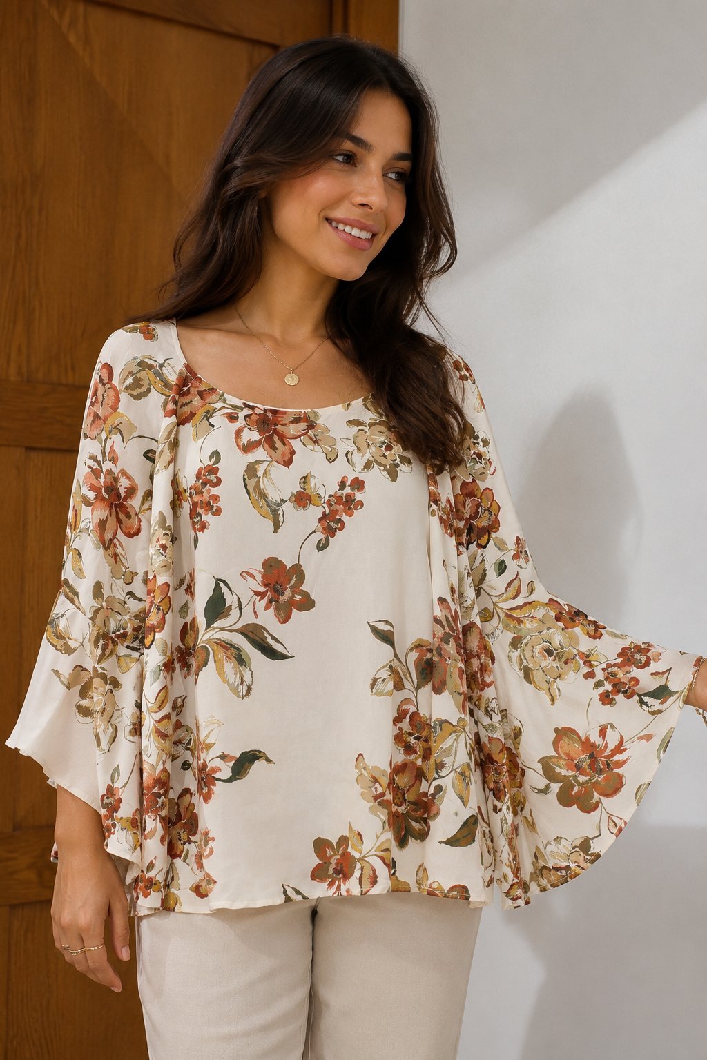 Pull Fleurie 🌺🌸 Large manche design Made in Italy 